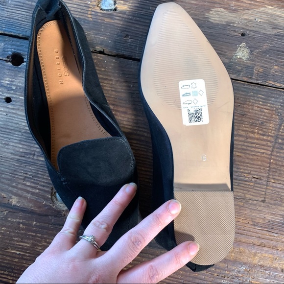 ASOS DESIGN Miley suede point toe loafers in black size 6 never worn - Picture 7 of 8